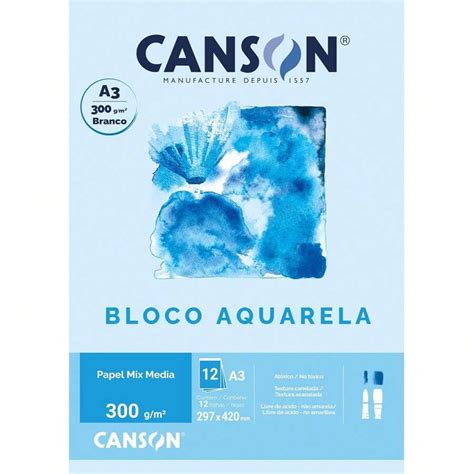 Canson Bloco Aquarela Mix Media G Canson Shein Brasil