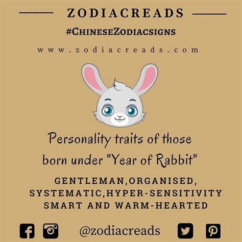 Rabbit Zodiac Sign Personality Zodiac Elements Explained