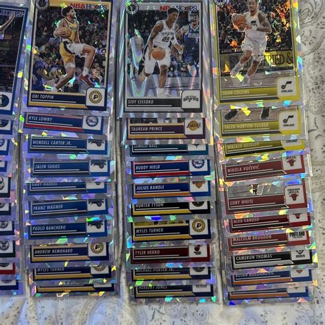 90 2023 24 NBA HOOPS Premium Stock CRACKED ICE PRIZM LOT No Dupes 90