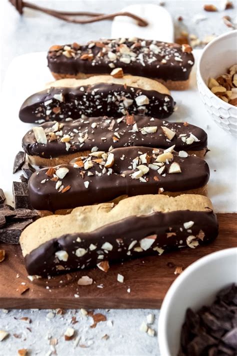 Chocolate Dipped Almond Biscotti Recipe