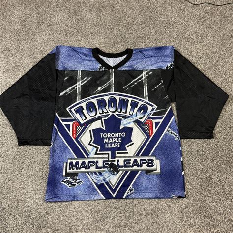 Vintage Toronto Maple Leafs Aop Hockey Jersey Size Depop