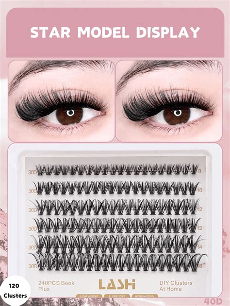 240pcs D Curl Black Fluffy Eyelashes 30D 60D Multi Size 10 18mm