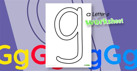 Letter G Worksheet