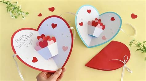 How To Make Heart Shape Valentine Pop Up Card