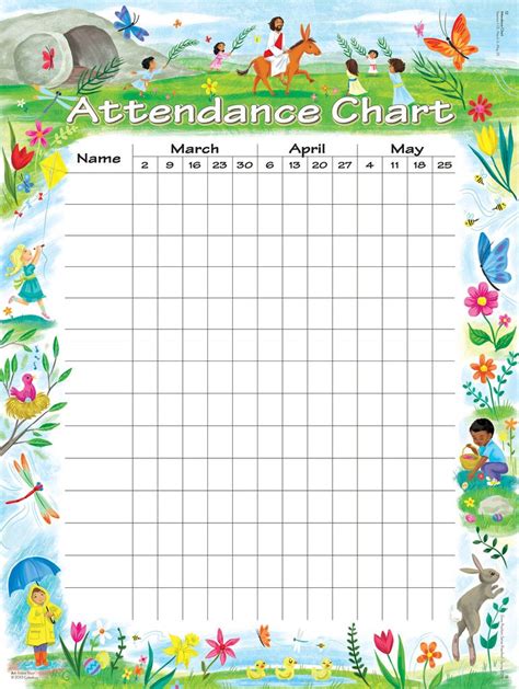 Free Printable Bible Class Attendance Charts Thomas J Brock