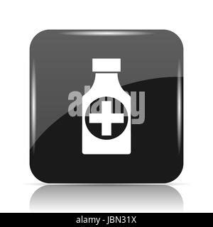 Pills Bottle Icon Internet Button On White Background Stock Photo Alamy