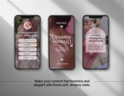 Girly Pink Instagram Reels Templates Coquette Canva Reels Soft