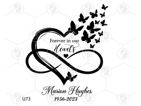 Forever In Our Hearts Butterfly Memorial Svg Butterflies Flying From