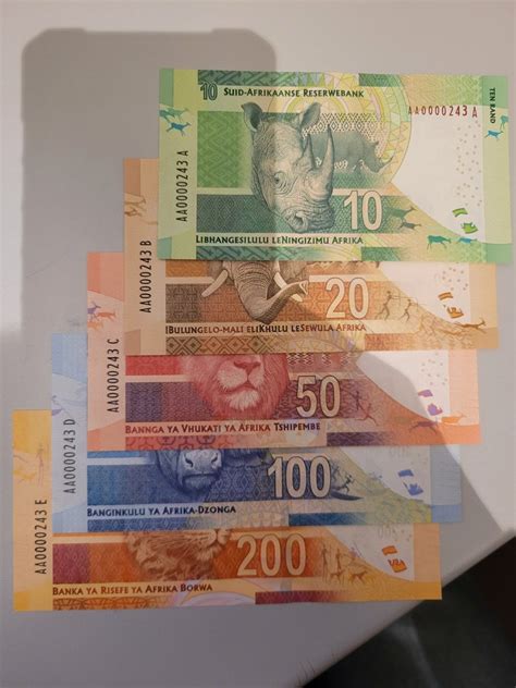 South Africa 10 20 50 100 200 Rand 2013 2016 Pick 138b 142b