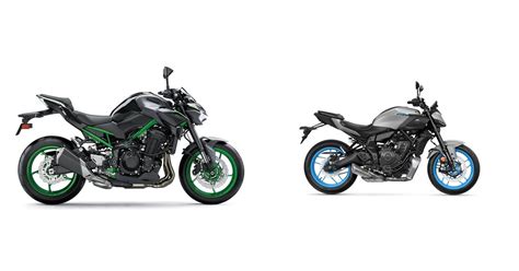 Motorrad Vergleich Kawasaki Z900 2023 Vs Yamaha MT 07 2025