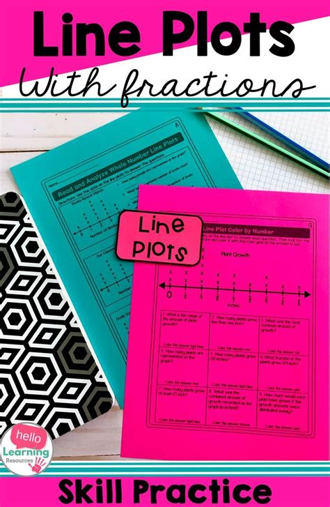 Line Plots With Fractions Worksheets