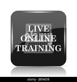 Live Online Training Icon Internet Button On White Background Stock