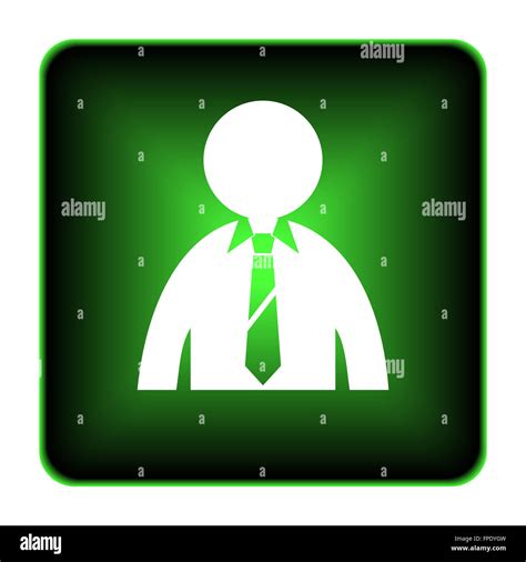 Business Man Icon Internet Button On White Background Stock Photo Alamy