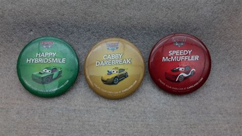 DISNEYLAND CARS LAND BUTTON BADGES SPEEDY HAPPY CABBY GOOFYS