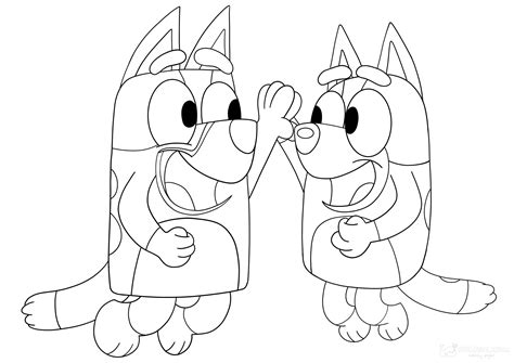 Dibujos De Bluey Y Bingo Para Imprimir Y Colorear Petlife