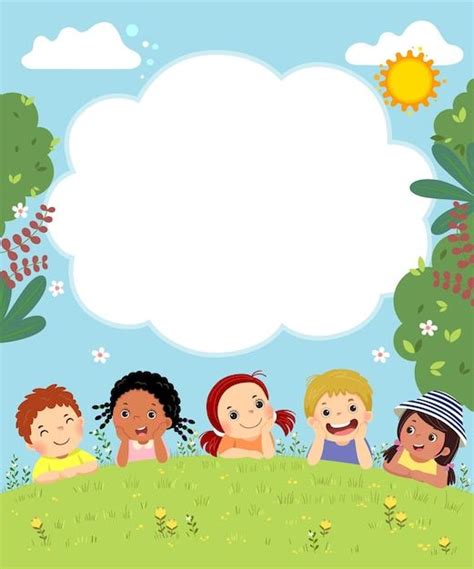 Plantilla con dibujos animados de niños Premium Vector Freepik