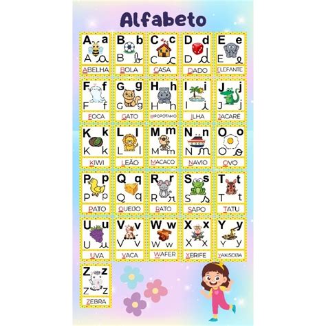 Alfabeto Completo Banner Educativo 90x60 Shopee Brasil