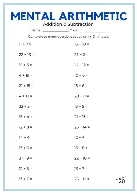 Free Math Worksheets