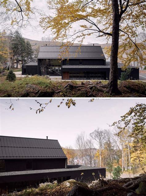 The Completely Black Exterior Of This Home Is A Bold Presence