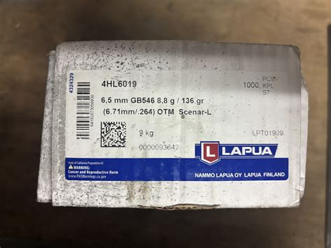 Lapua Mm Gr Scenar L Box For Sale Free Adverts For