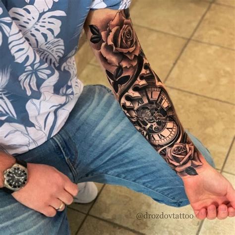 Pin By On Sleeve Tattoos Tattoos Rose Tattoo Sleeve