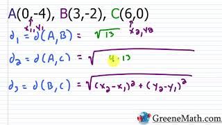 Determine If Points Are Collinear Using The Distance Formula By