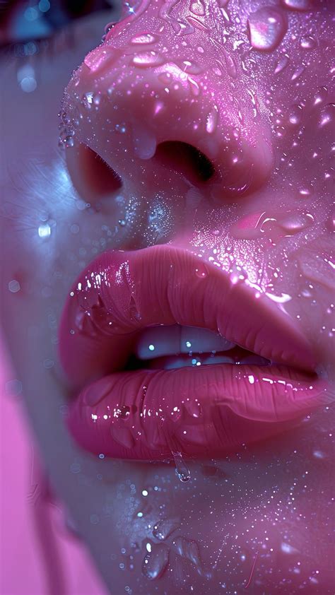 Close Up Of Barbie Doll Lips Lip Wallpaper Colorful Portrait