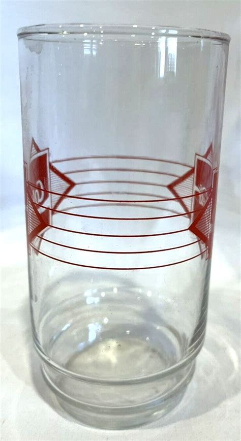 Vtg Coca Cola Red Diamond Design Letters Indiana Glass Pitcher Tall