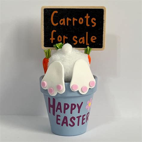 Amazon Sgmedila Bunny In Ceramic Flower Pots Easter Bunny Butt