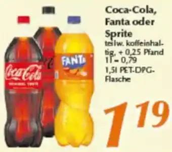 Coca Cola Fanta Oder Sprite 1 5 L Angebot Bei Inkoop