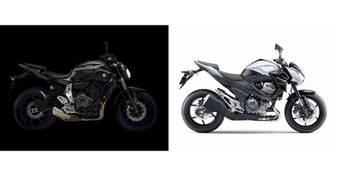 Motorrad Vergleich Yamaha MT 07 2014 Vs Kawasaki Z 800 E 2015