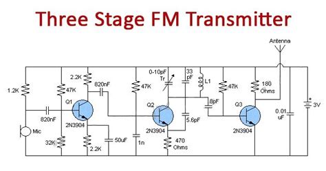 Three Stage Fm Transmitter Using N Transistor