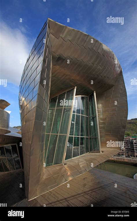 Detail Of The Modern Guggenheim Museum Bilbao Spain Stock Photo Alamy