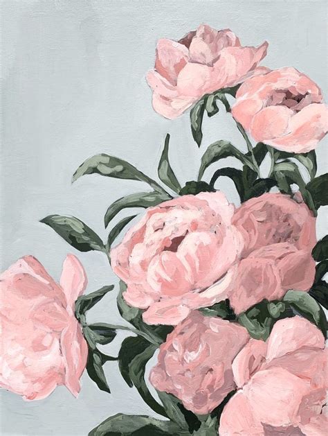 Pin By VERONICA LODGE On AUTRES Flower Painting Canvas Peony