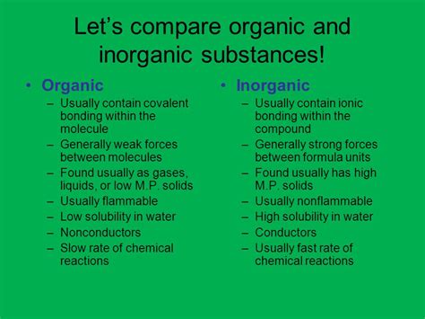 What Is The Difference Between Organic And Inorganic Materials Factzone