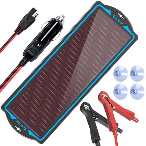 SUNAPEX 12V Solar Trickle Charger Portable Power Solar Panel Solar