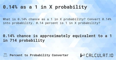 As A In X Probability Calculatio