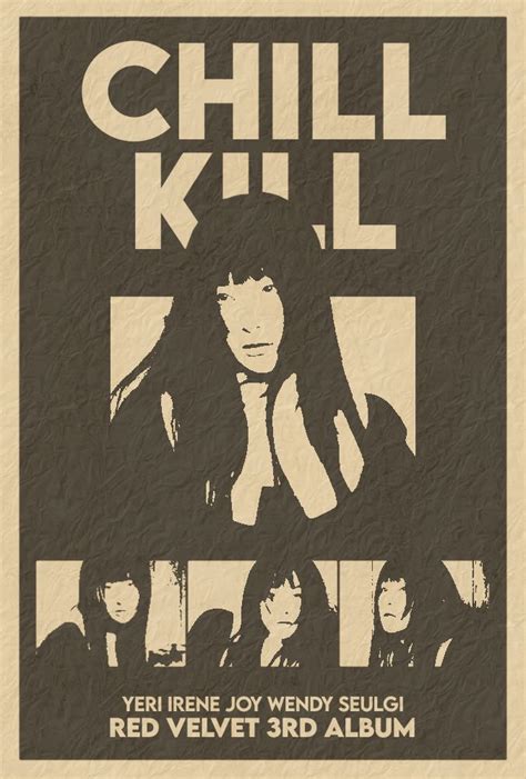 Red Velvet Chill Kill The Rd Album Seulgi Poster Red Velvet