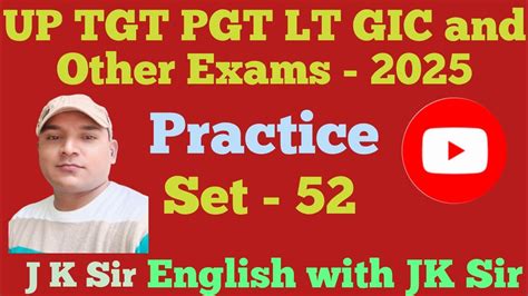 English TGT PGT LT GIC And Other Exams 2025 Practice Set 52