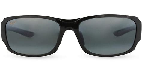 Maui Jim 60Mm Rectangle Sunglasses In Grey Lyst UK