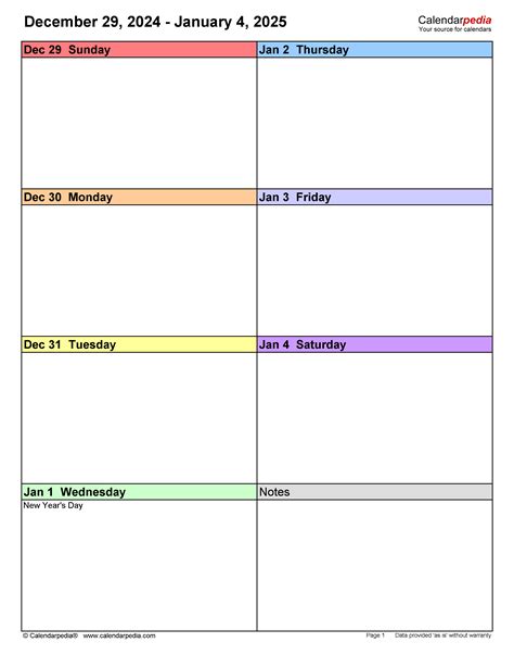 Printable Week To View Calendar Calendar Isabel Cinnamon