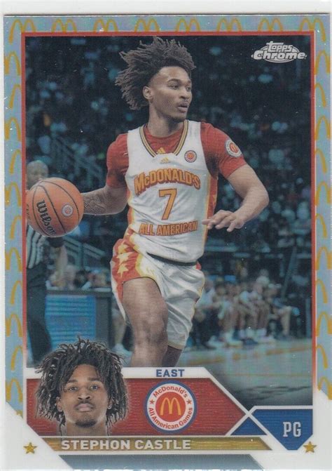 2023 Stephon Castle Topps Chrome McDonald S M LOGO REFRACTOR SP 4