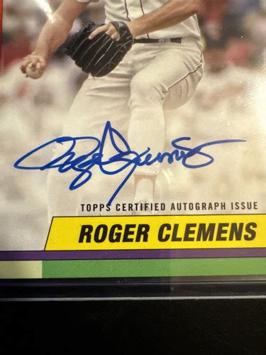 Topps Autograph Year Ann Baseball Roger Clemens Auto Au