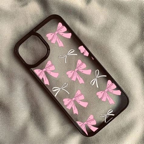 Lovely Pink Bow Phone Case For IPhone 11 14 15 16 Pro Max 13 12 16e XR