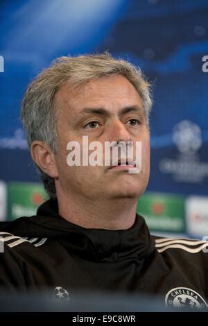 Jose Mourinho Chelsea Football Club Coach Addresses Media Pre Game