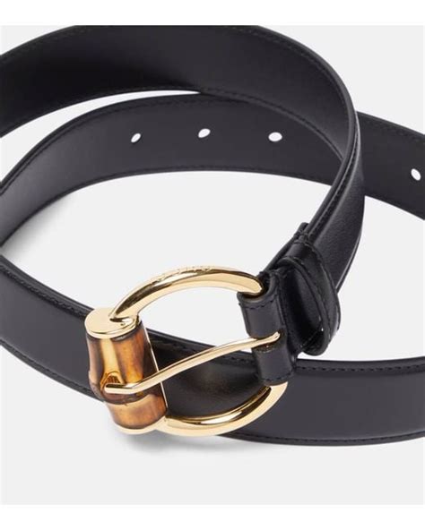 Gucci Leather Belt In Black Lyst Uk