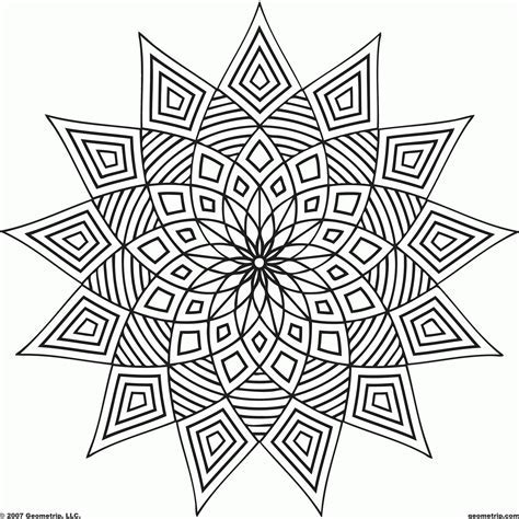 Geometric Coloring Pages Adults Excel Web