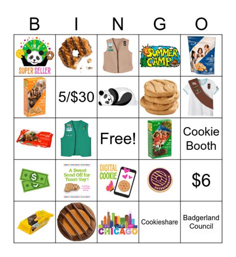 Girl Scout Cookies Bingo Card