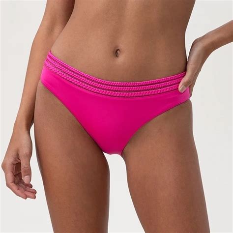 Trina Turk WOMEN S MONACO BRAIDED HIPSTER SWIM BOTTOM In Rose Size 4