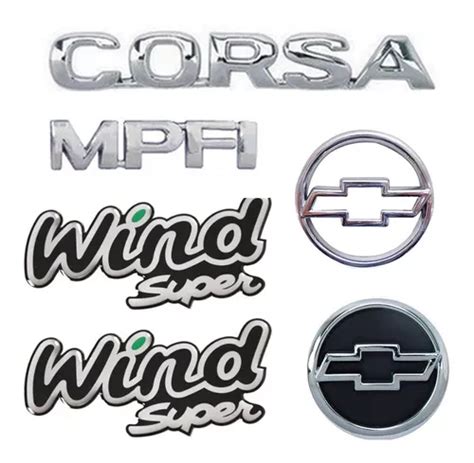 Emblemas Corsa Mpfi 2 Wind Super Gravata Grade Mala Sedan